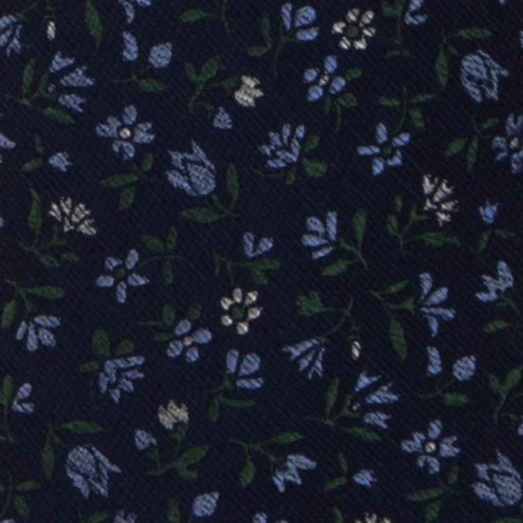 Floral Acres Navy Tie