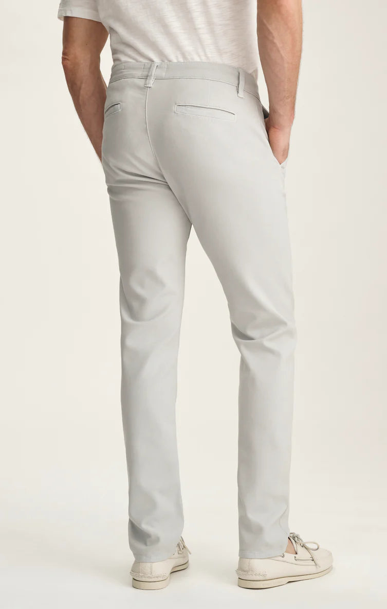 Verona Straight Leg Chino Pants In Ice Grey High Flyer
