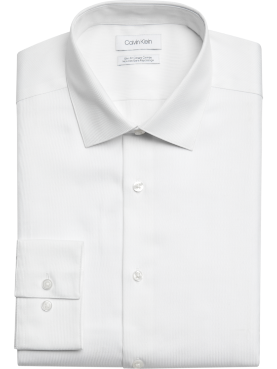 CK Steel+ Slim Fit Stretch White Dress Shirt