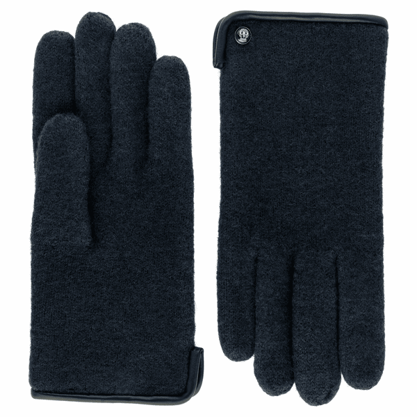 Felted Wool Navy Gloves