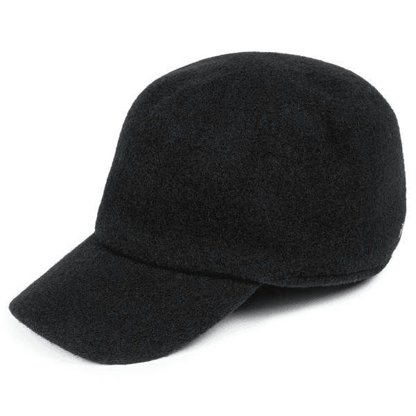 Felted Wool Black Hat