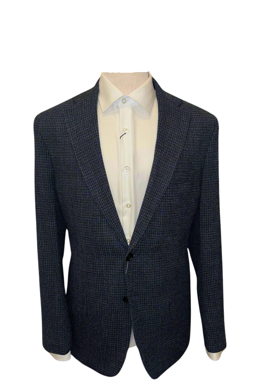 Blue/Grey Micro Check Sport Coat