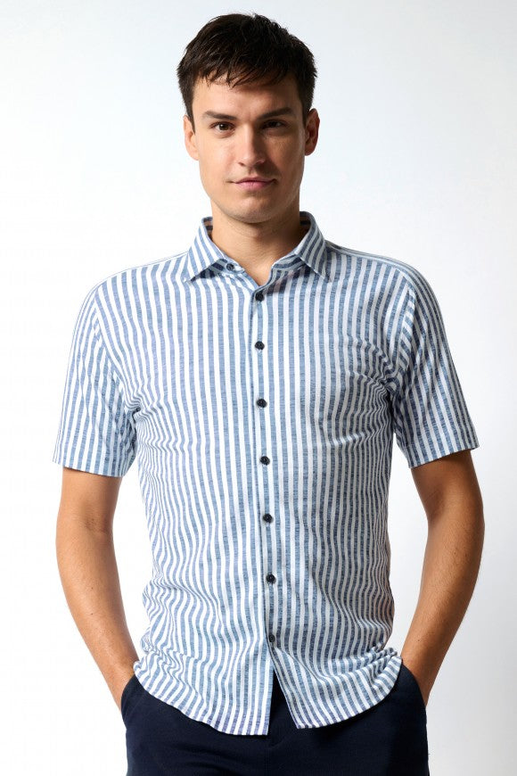 Kent Jersey Stretch SS Stripe Pattern