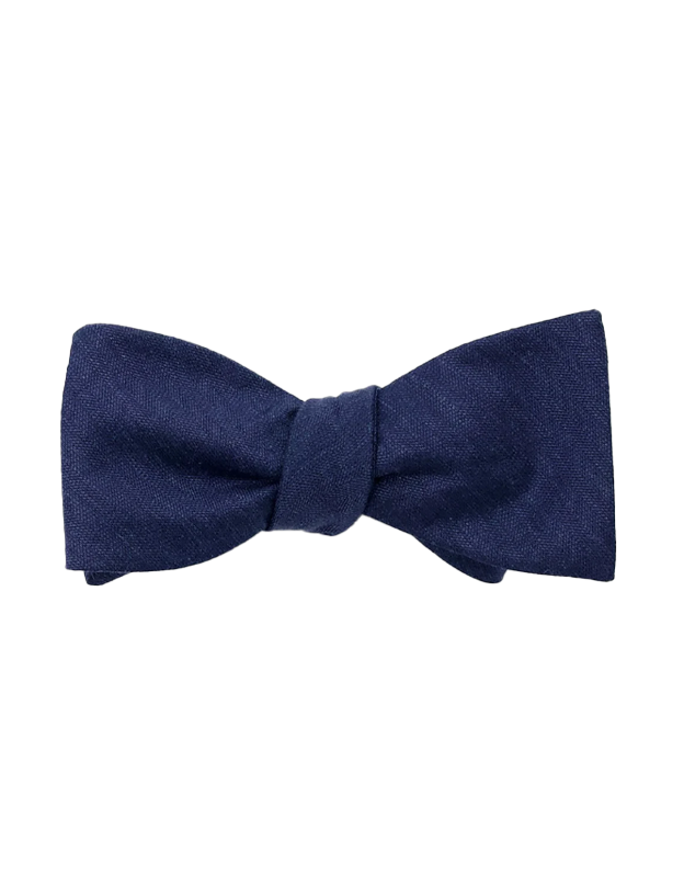 Bhldn Linen Row Navy Bow Tie