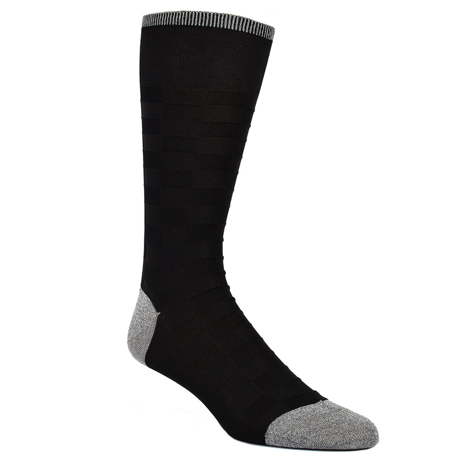 Black Tonal Checkered Sock
