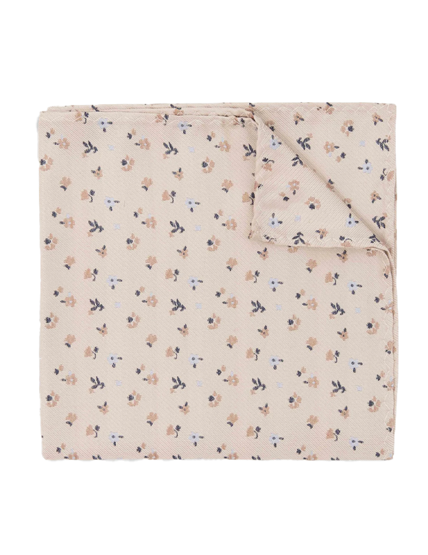 Falling Florals Champagne Pocket Square