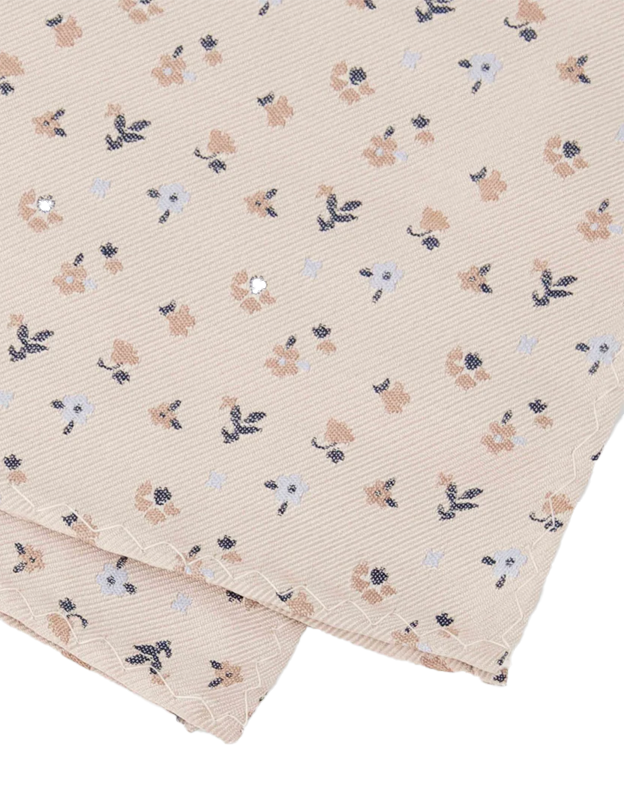 Falling Florals Champagne Pocket Square