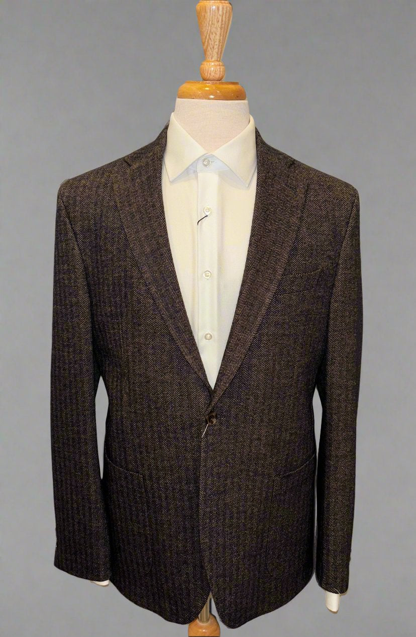 Brown Herringbone Sport Coat