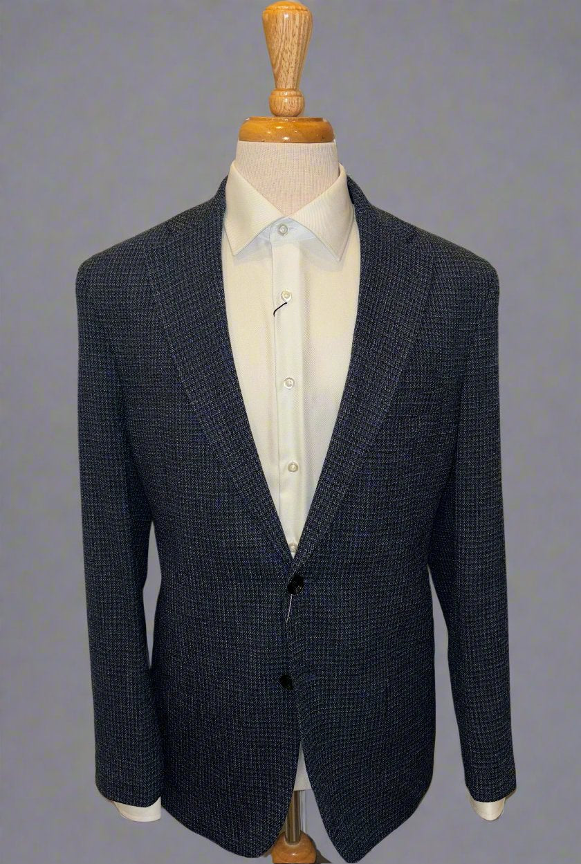 Navy/Grey Micro Check Sport Coat