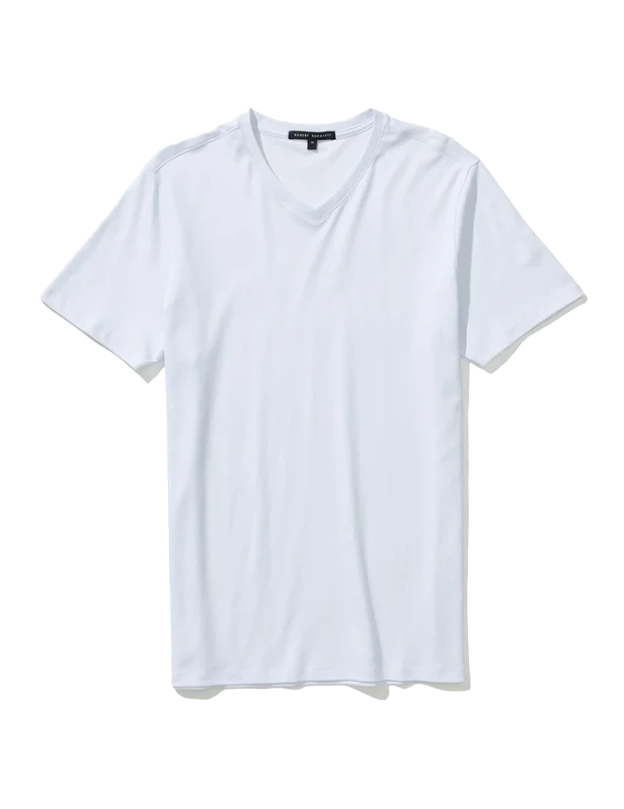 Georgia SS White V-Neck T-Shirt