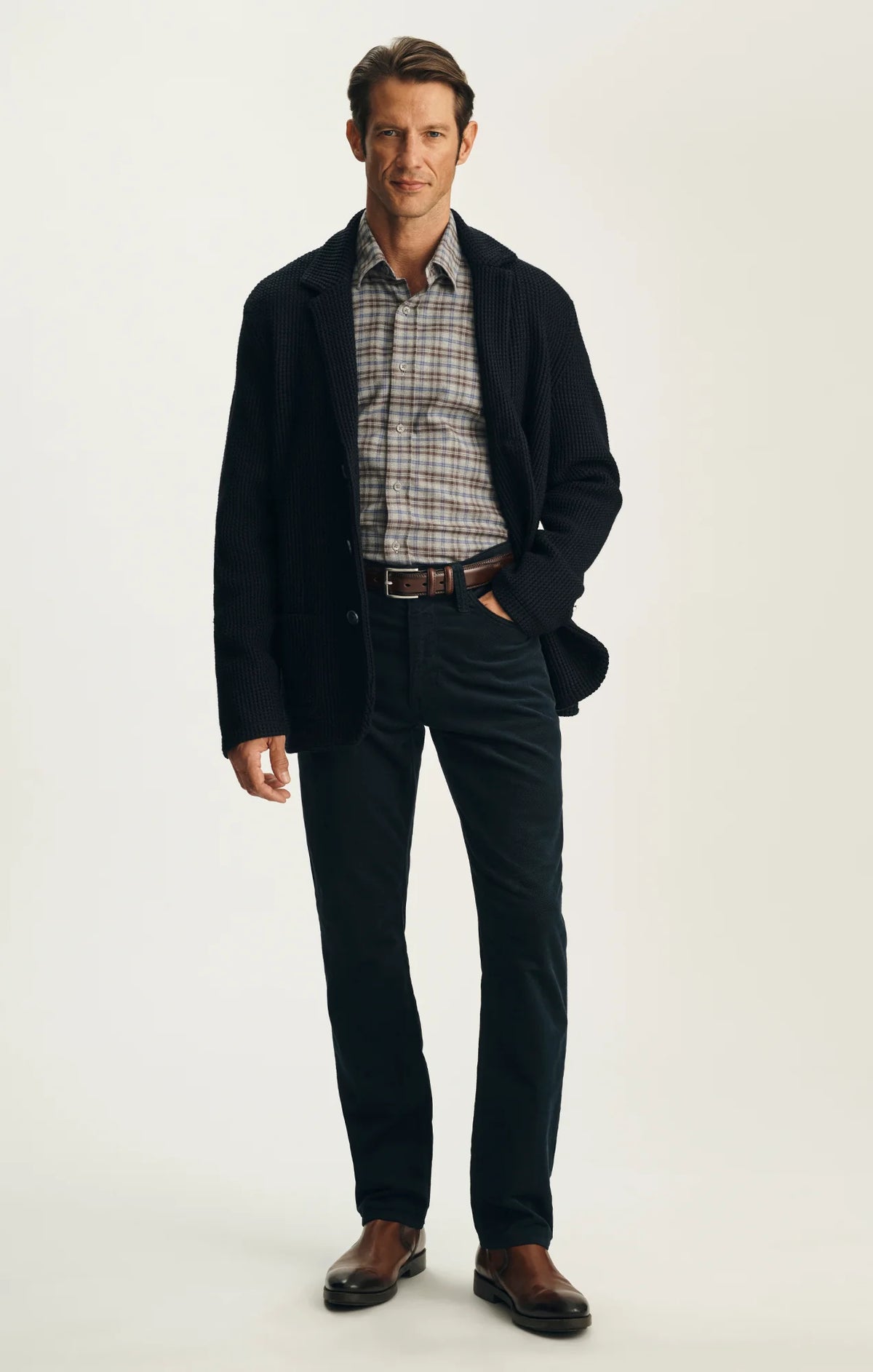 Courage Modern Fit Midnight Navy Corduroy Pant