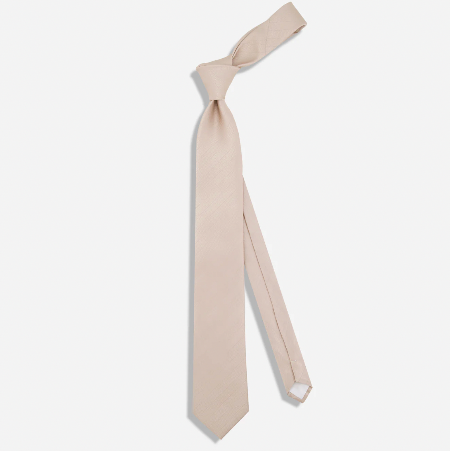 Herringbone Vow Light Champagne Tie