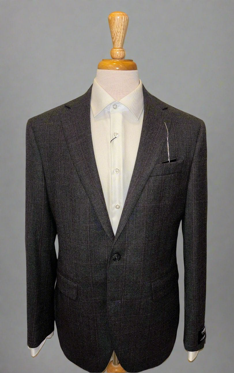 Brown/Burgundy Check Bi-Stretch Suit