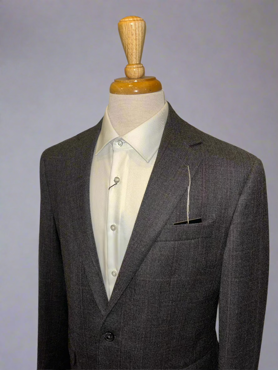 Brown/Burgundy Check Bi-Stretch Suit