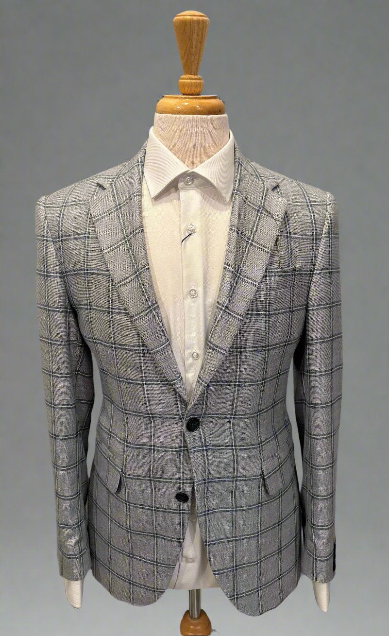 Coppley Light Grey/Blue Check Sport Coat