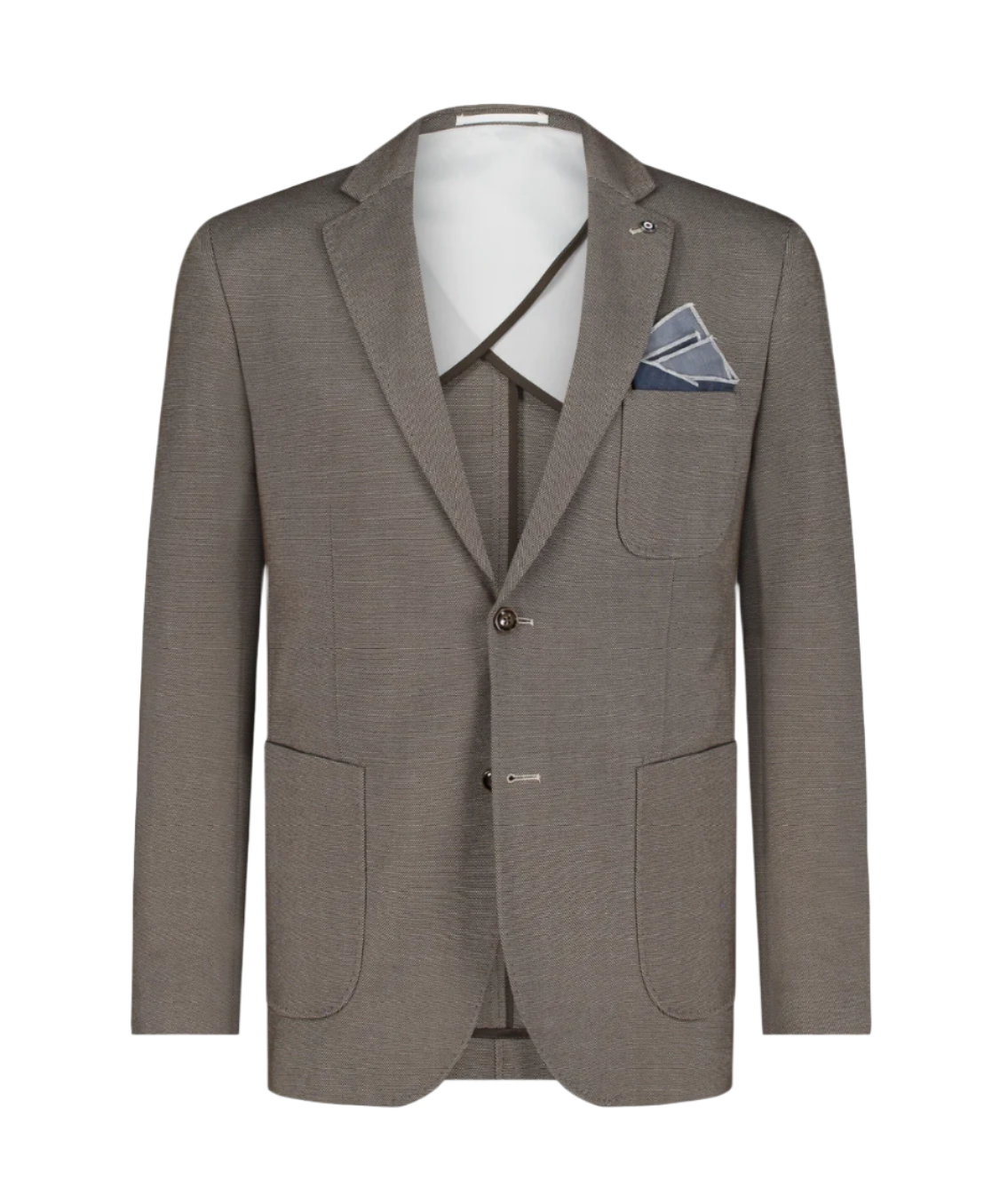 Brown Textured Stretch Jersey Sport Coat