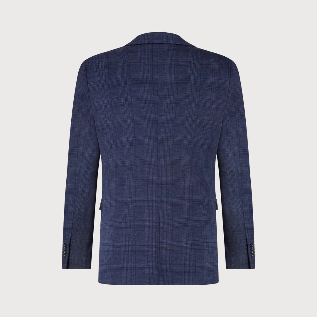 Navy Checked Sport Coat