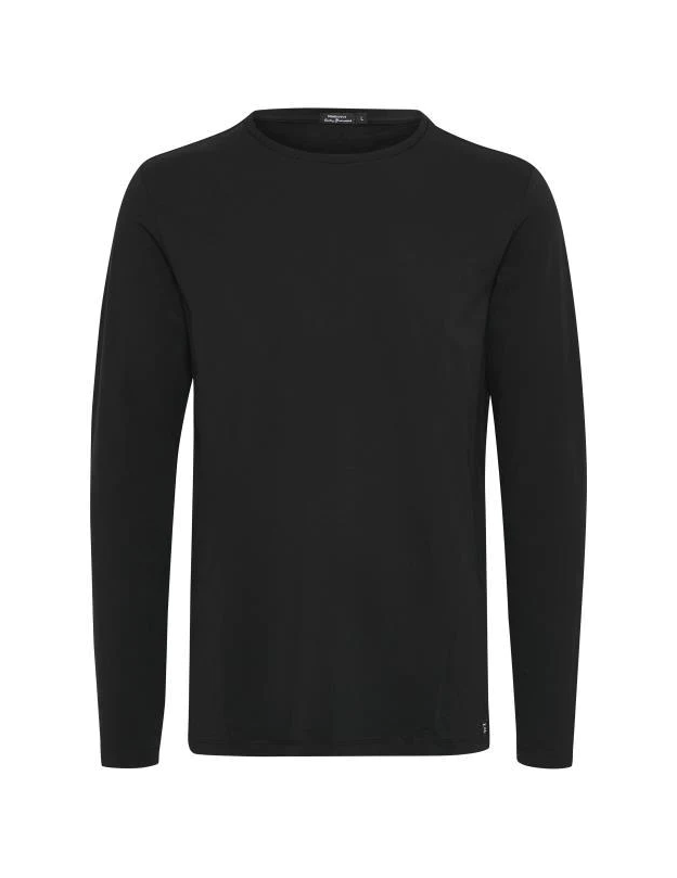 Jermalong Cotton Stretch LS T-Shirt in Black