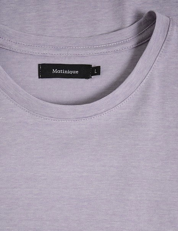 Jermane Mini Stripe T-Shirt in Daybreak, T Shirt design. Matinique T shirts in day break