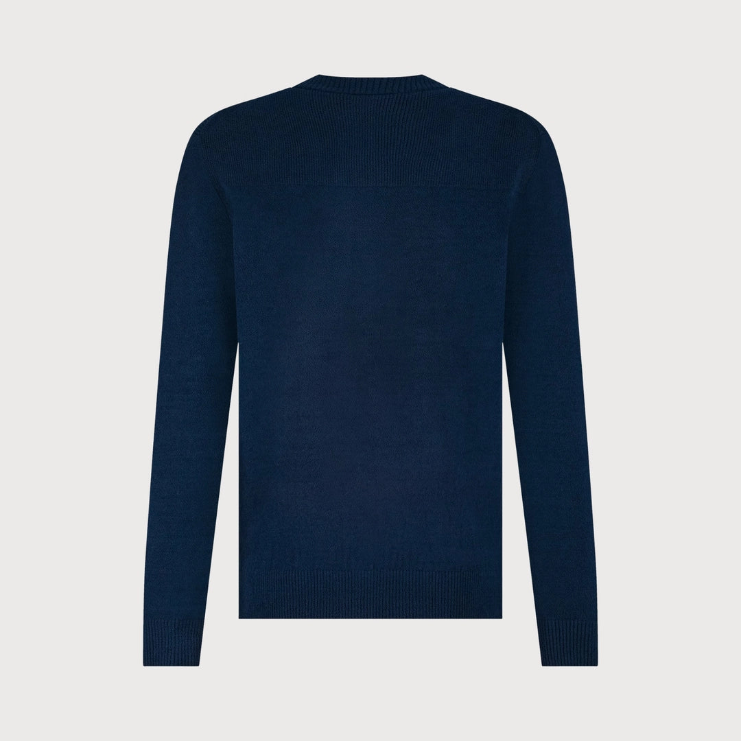 The Chenille Mock Neck in Navy