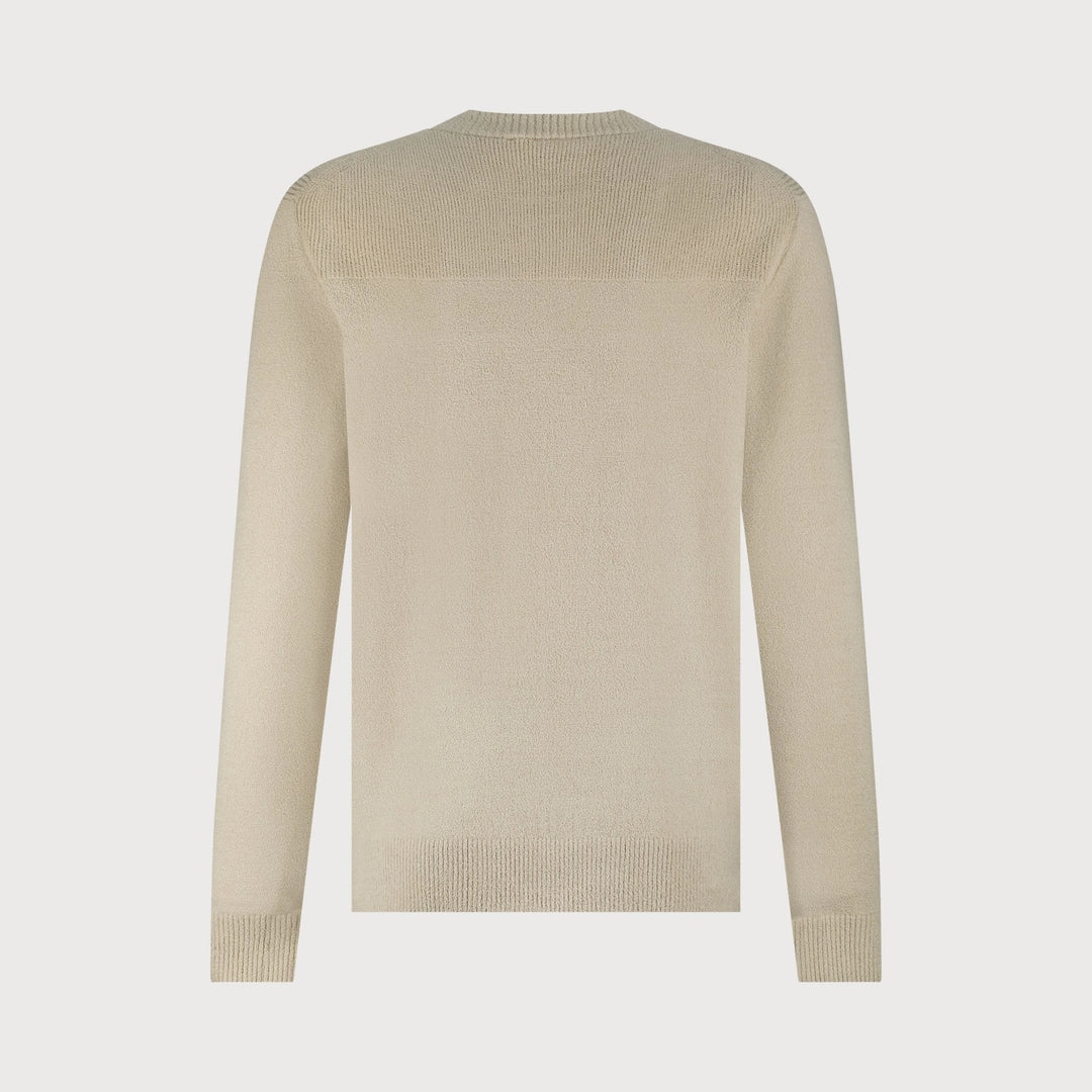 The Chenille Mock Neck in Stone