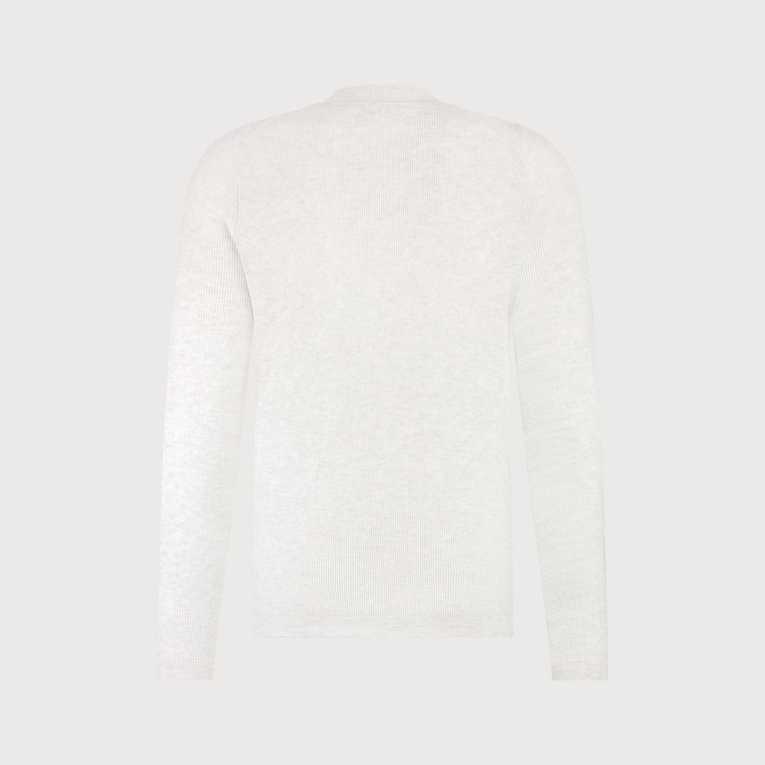 Mock Neck Pullover in Off White