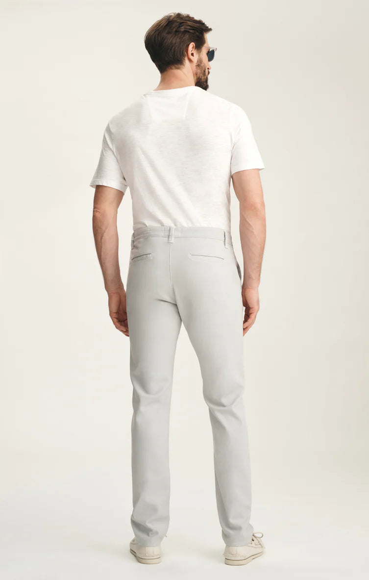 Verona Straight Leg Chino Pants In Ice Grey High Flyer