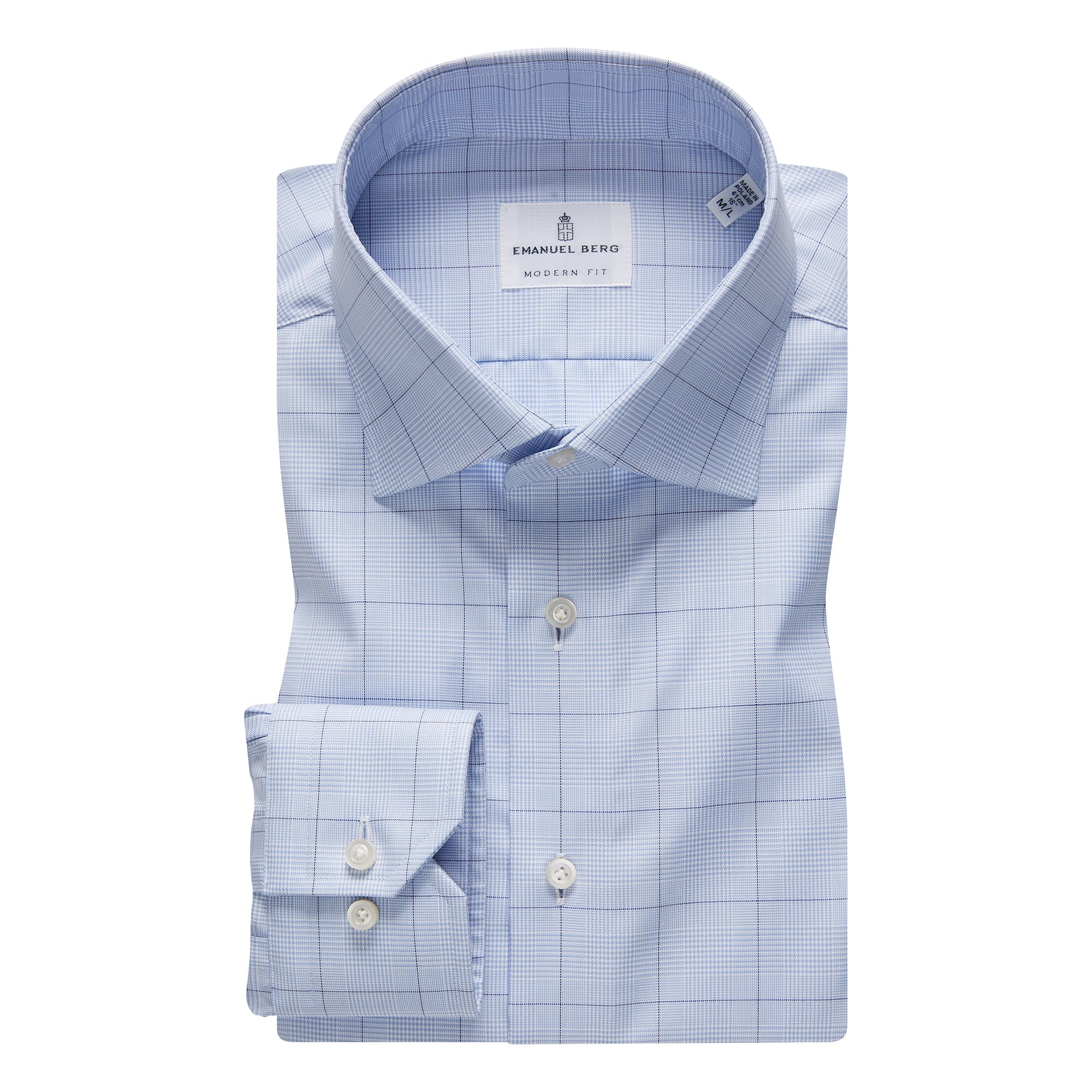 Traveller Dress Shirt in Blue Glen Check