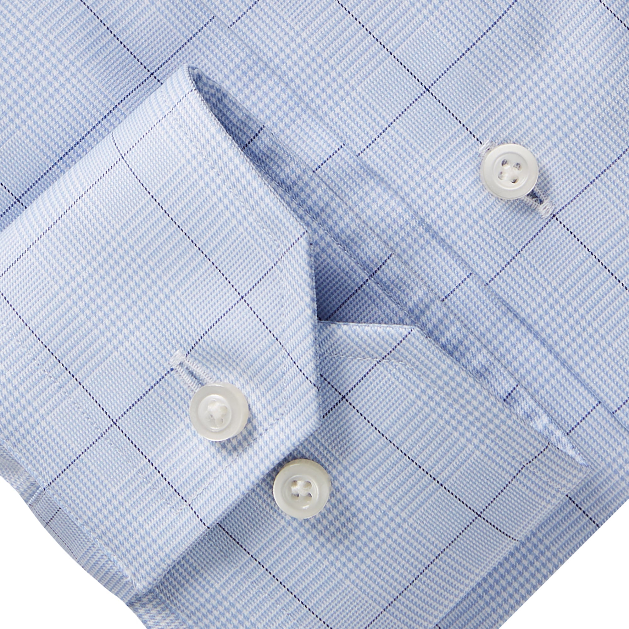 Traveller Dress Shirt in Blue Glen Check