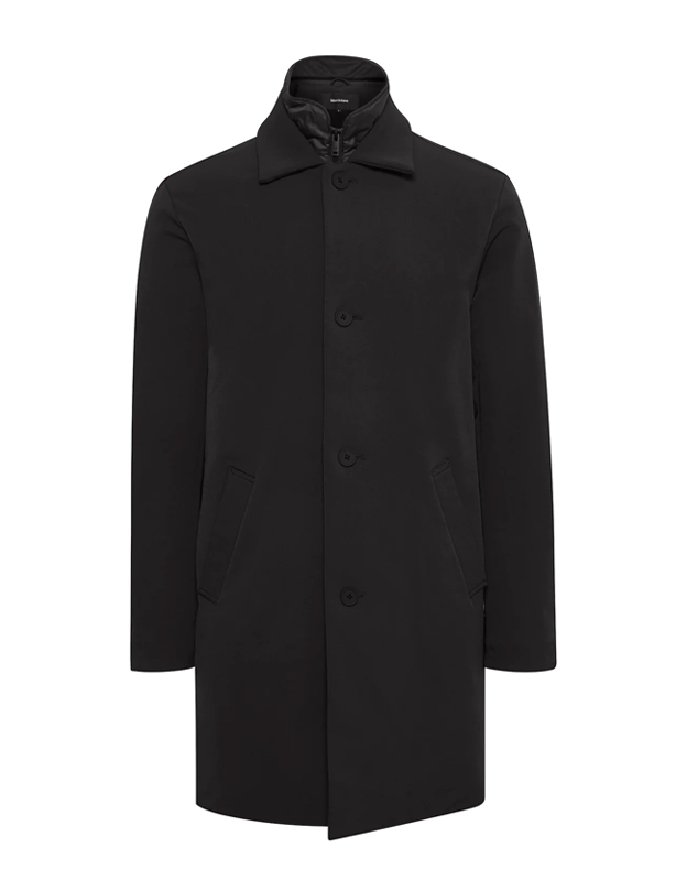 Macolm Trench Jacket with Removable Insert in Black