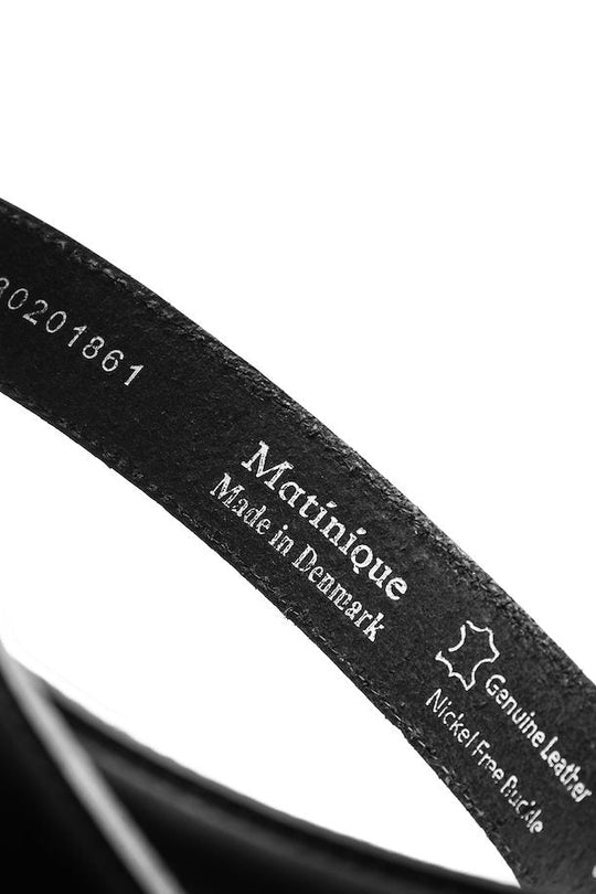 Frank Stitch Leather Belt in Black