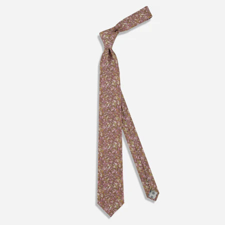 Kelly Ventura x Tie Bar Perennials Floral Vintage Mauve Tie