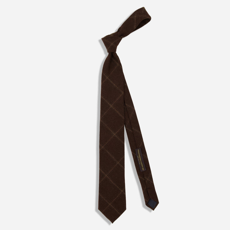 Barberis Wool Amabile Chocolate Brown Tie