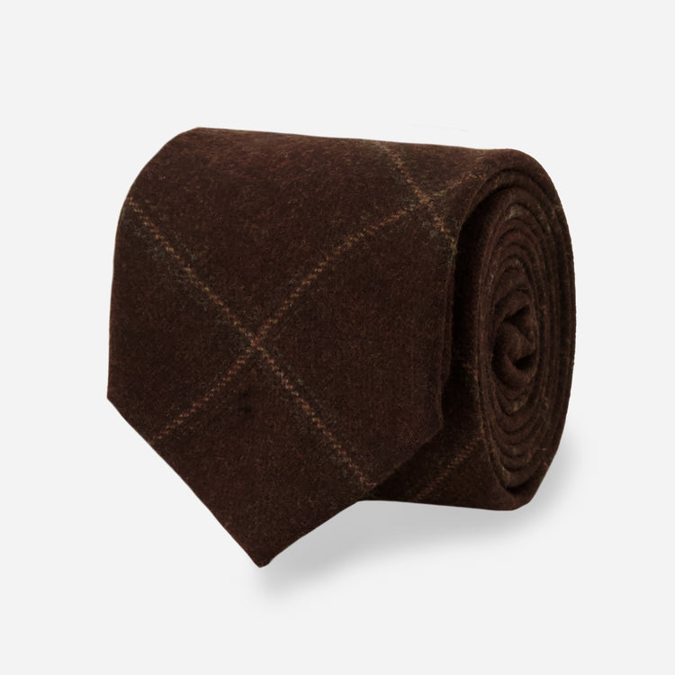 Barberis Wool Amabile Chocolate Brown Tie