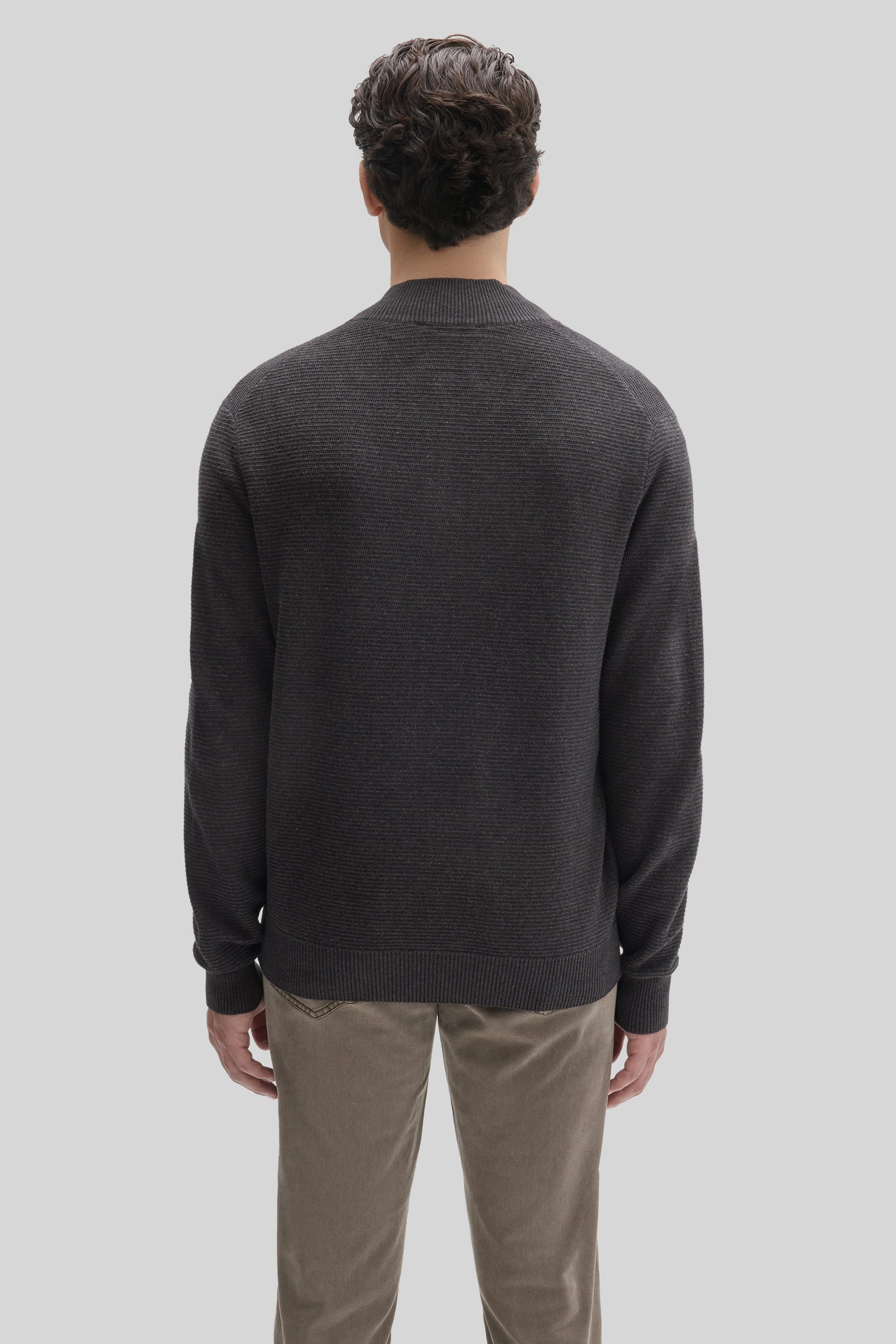 Gonzalo Quarter Zip Sweater in Espresso
