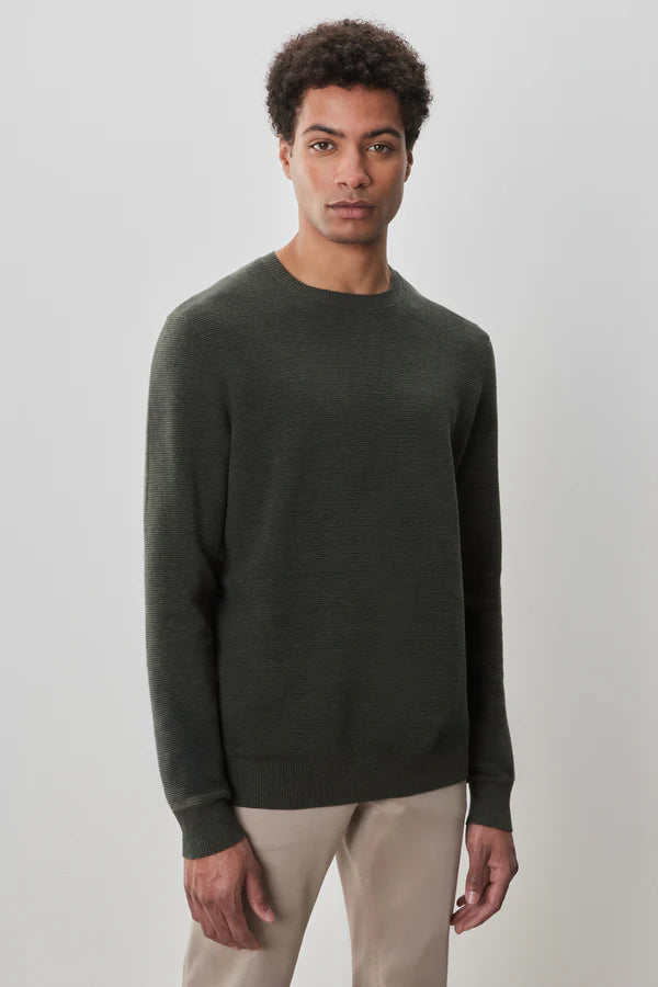 Enrique Textured Knit in Olive