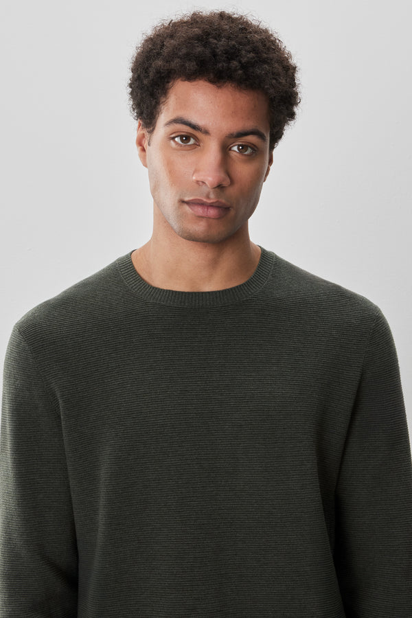 Enrique Textured Knit in Olive