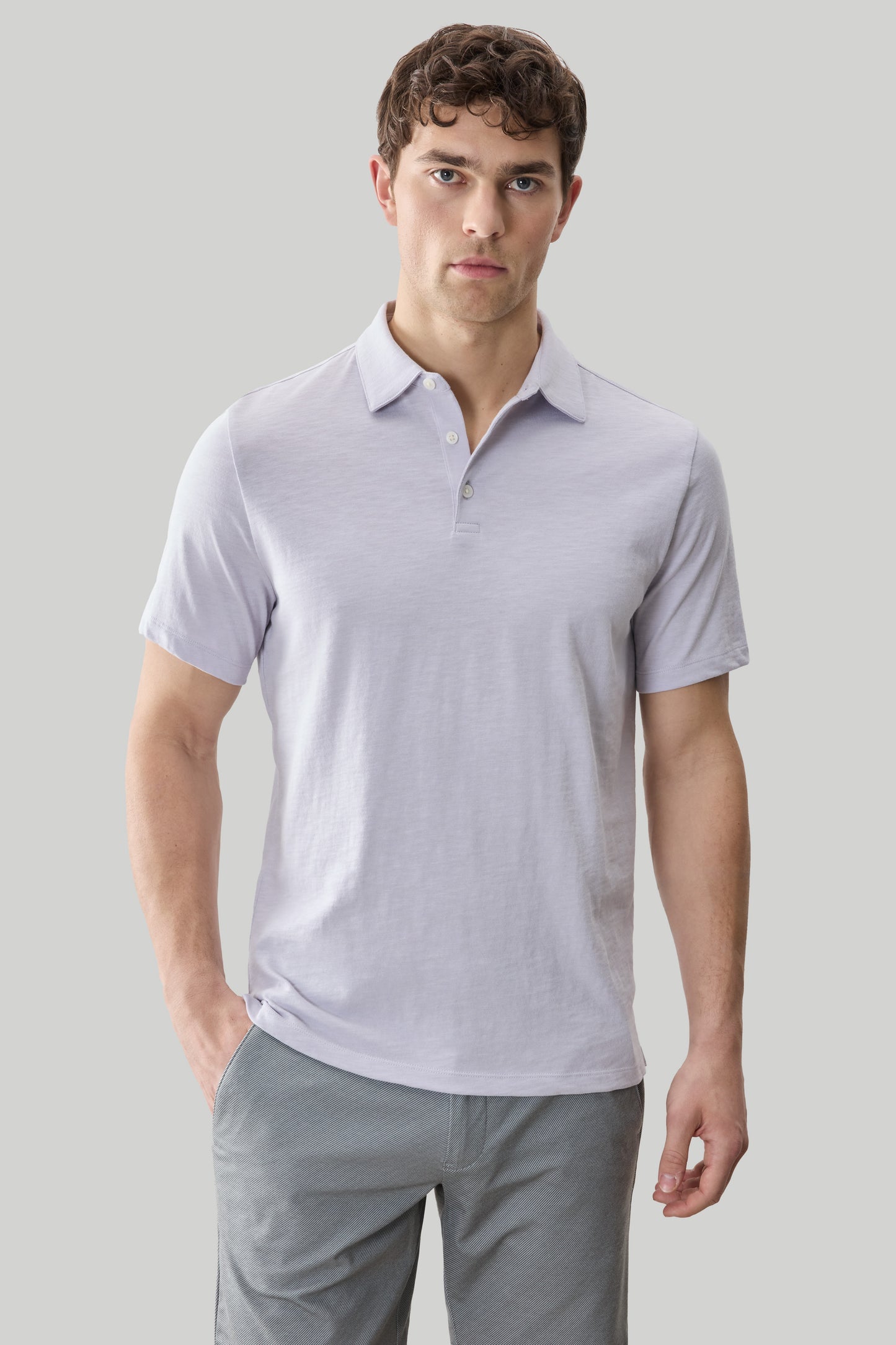 Brightwood SS Slub Lavender Polo
