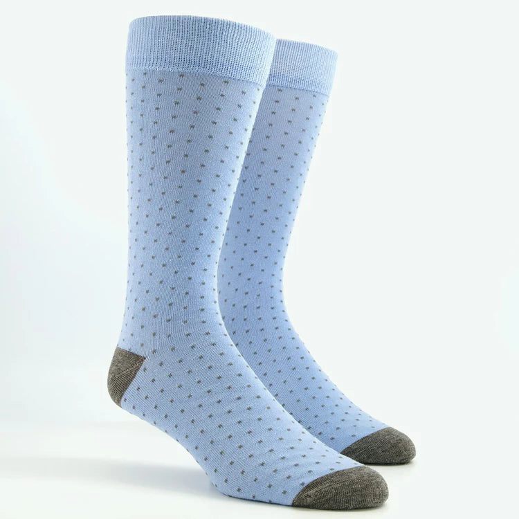 Seaside Dot Steel Blue Dress Socks