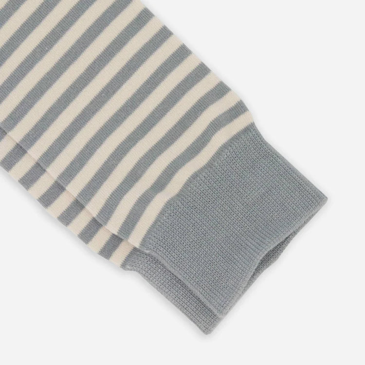 Seaside Stripe Silver Sage Dress Socks