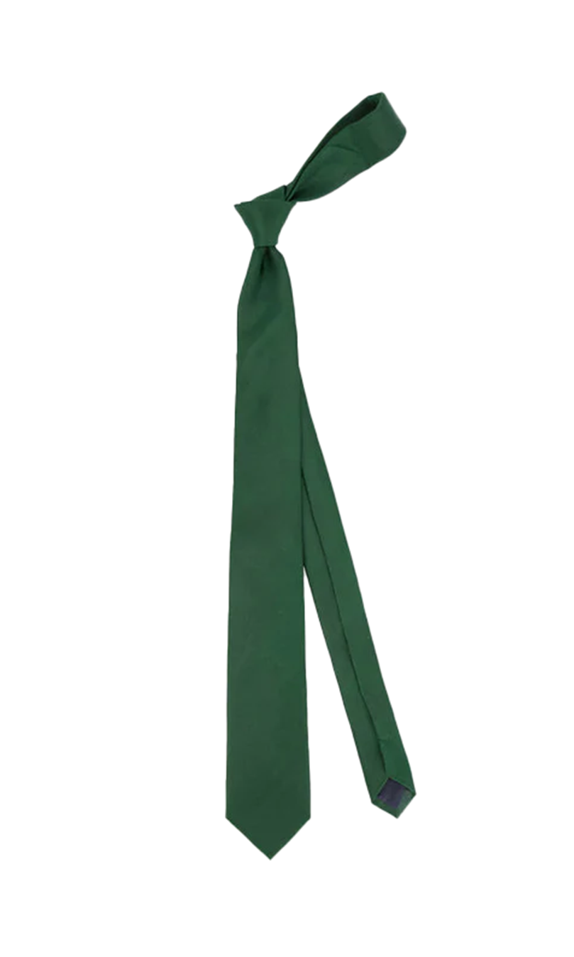 Solid Satin Hunter Green Tie