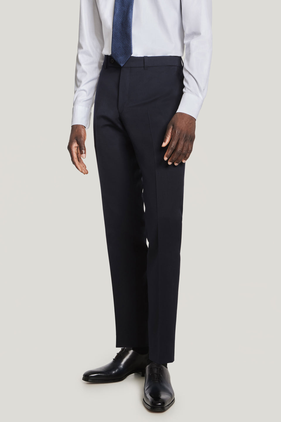 3SIXTY5 Payne Contemporary Trim Suit Trouser in Navy Solid