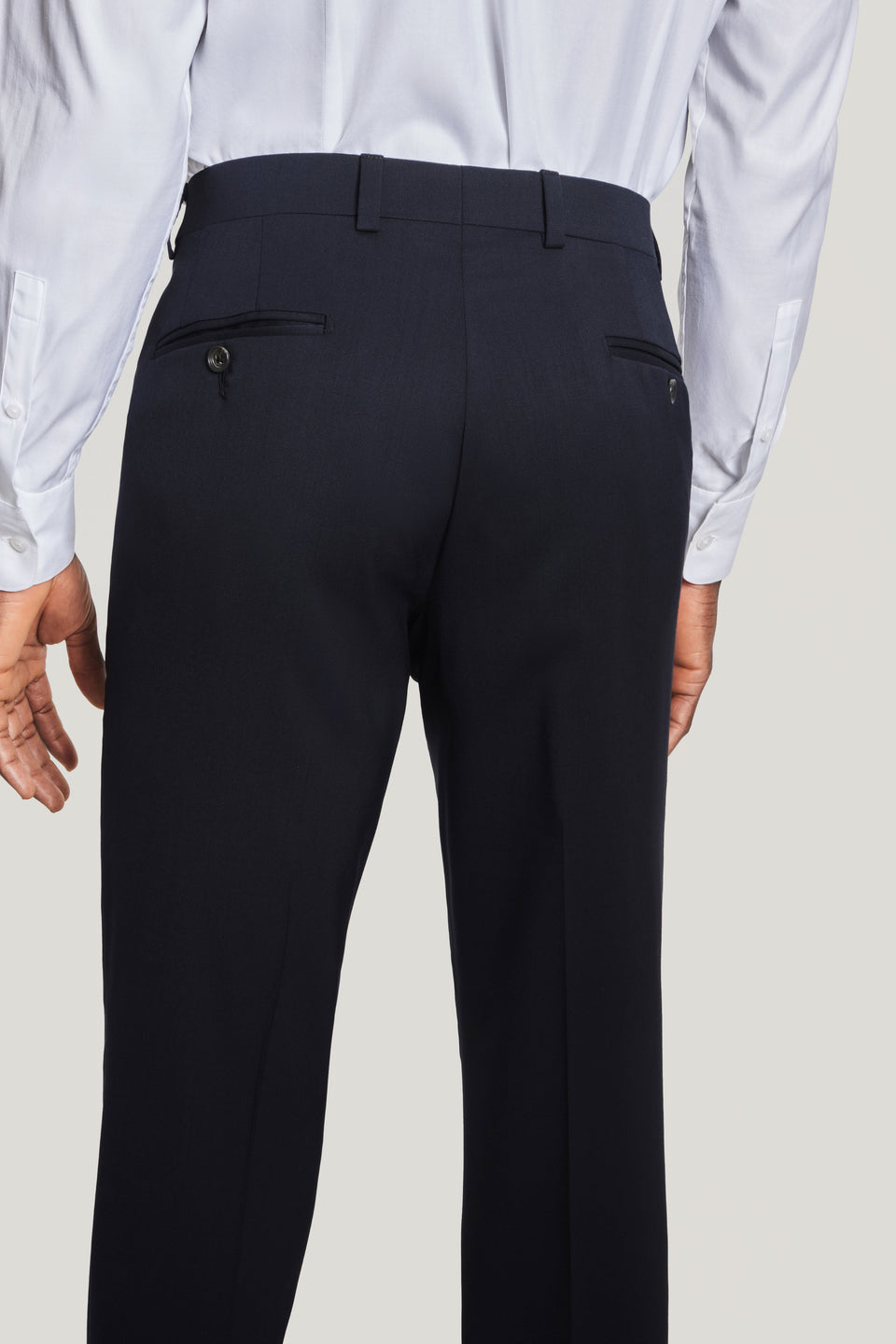 3SIXTY5 Payne Contemporary Trim Suit Trouser in Navy Solid