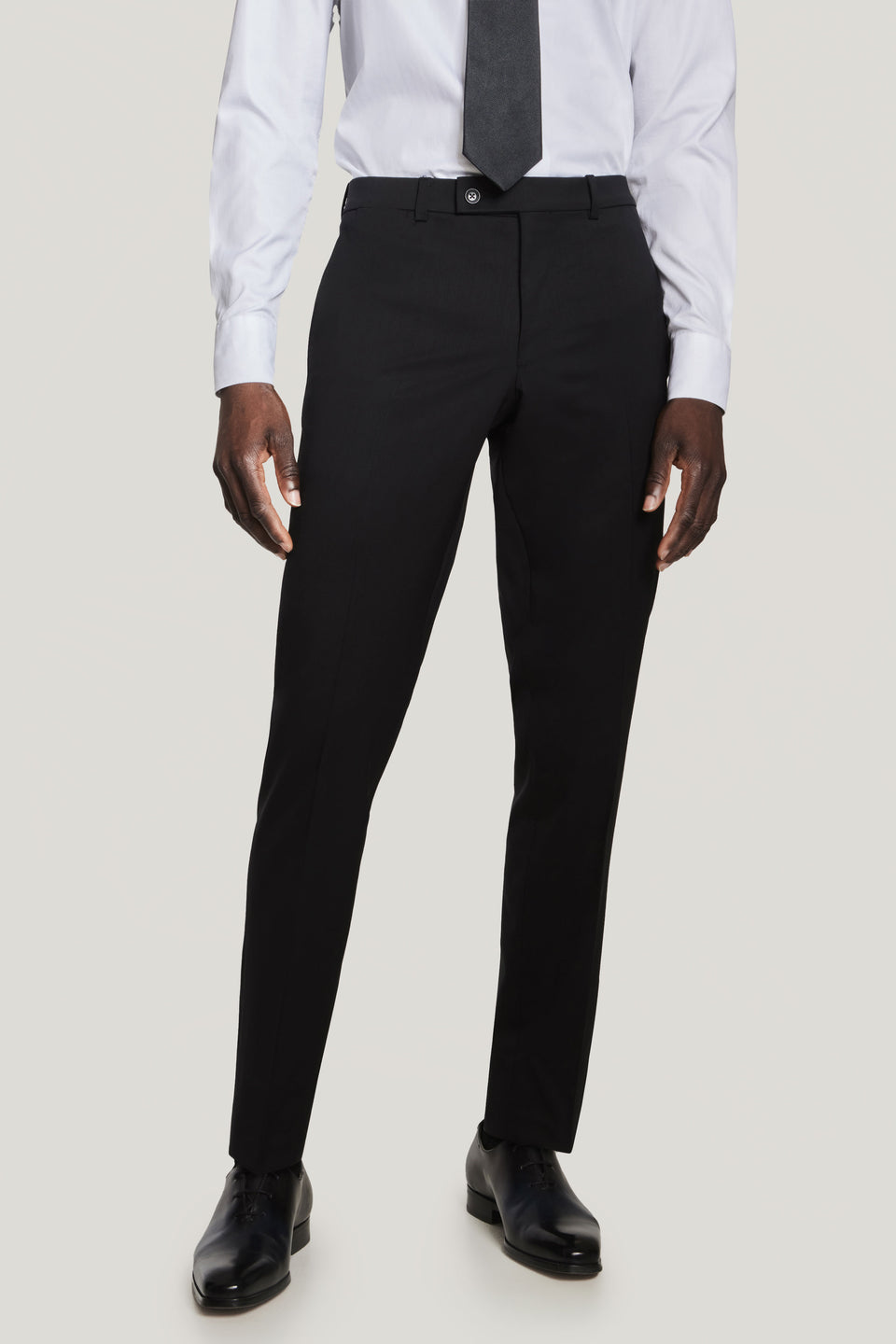 3SIXTY5 Payne Contemporary Trim Suit Trouser in Black