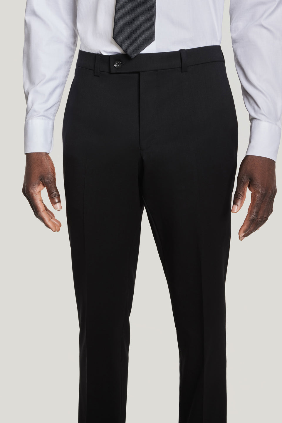 3SIXTY5 Payne Contemporary Trim Suit Trouser in Black