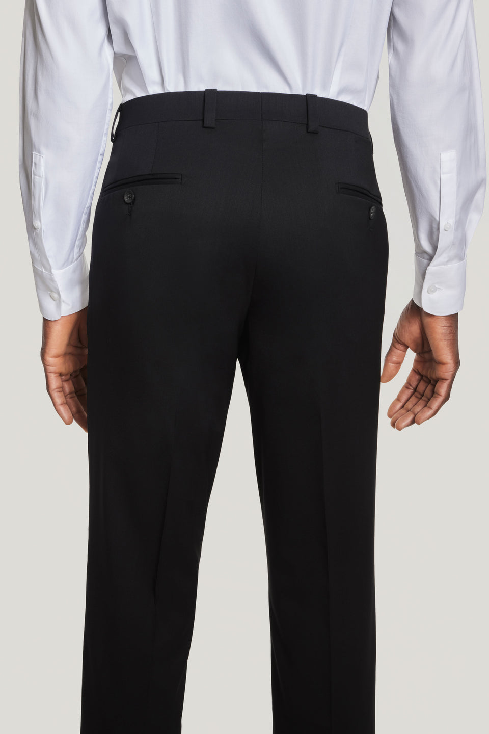 3SIXTY5 Payne Contemporary Trim Suit Trouser in Black