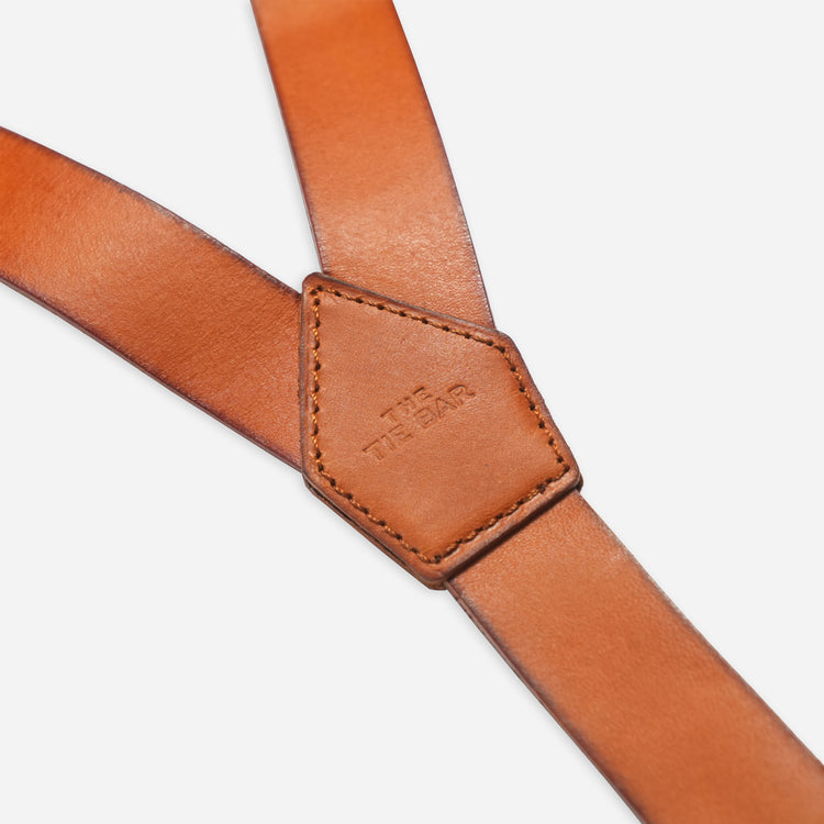 Brown Leather Suspenders