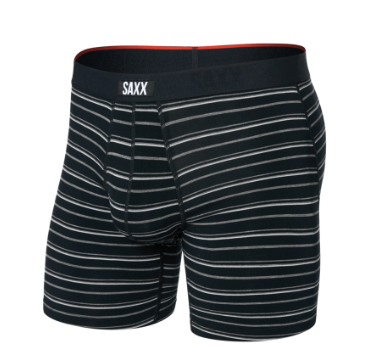 VIBE XTRA SOFT COMFORT BOXER BRIEF FLY - BLACK STRIPE