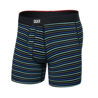 VIBE XTRA SOFT COMFORT BOXER BRIEF FLY - BLUE MULTI STRIPE