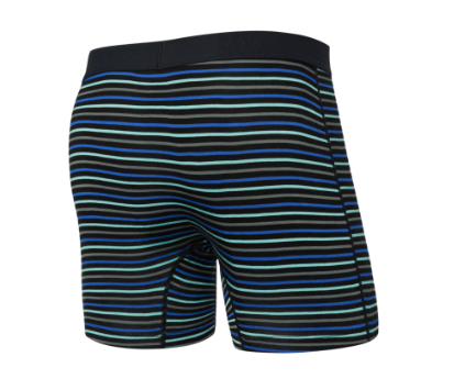 VIBE XTRA SOFT COMFORT BOXER BRIEF FLY - BLUE MULTI STRIPE